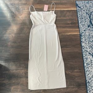 New - BHDLN Cali Satin Charmeuse Midi Dress Champagne